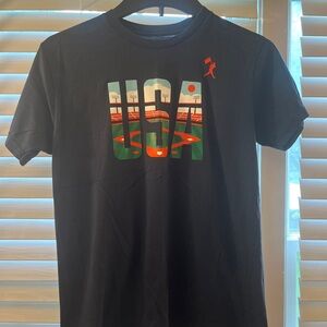 Baseballism USA Graphic T-Shirt, Navy Blue, Size Mens Medium